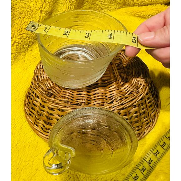 MCM Mid Century Birch Wood Patterned Glass Sugar container with Lid home decor - Picture 7 of 8